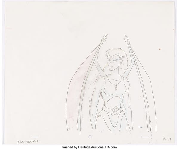 Gargoyles "Heritage" Raven and Angela Production Cel Setup with Animation Drawing Group of 2. Credit: Heritage