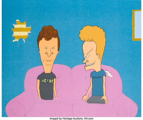 Beavis and Butt-Head Production Cel Setup. Credit: Heritage Auctions