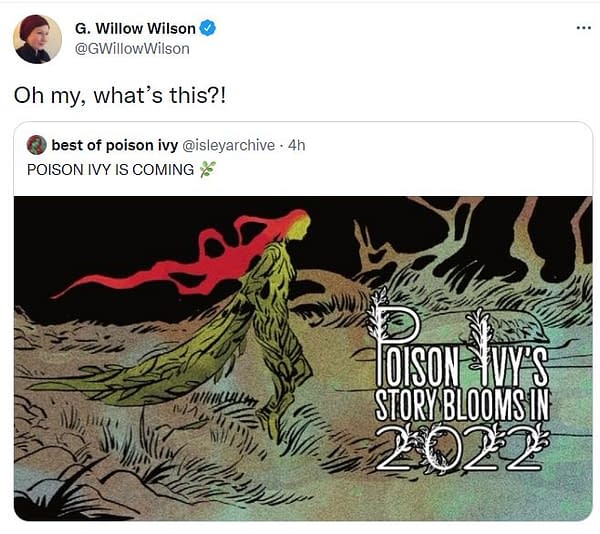 G WIllow Wilson Teases Poison Ivy Series In 2022