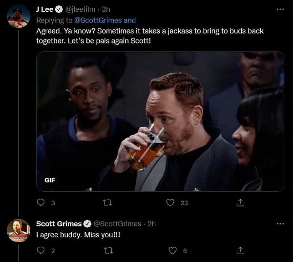 The Orville: Grimes &#038; Lee Turn Odd Tweet into Teachable Twitter Moment