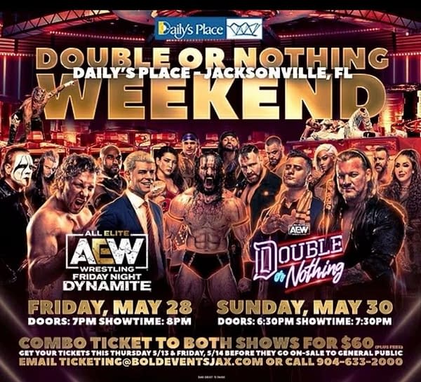 AEW Double or Nothing will open the doors of Daily's Place to full capacity on May 30th.
