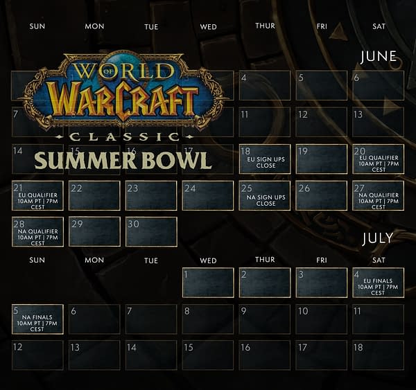 Blizzard Reveals The World Of Warcraft Classic Summer Bowl