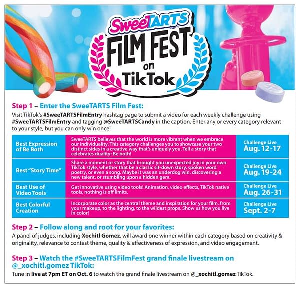 SweeTARTS Will Hold A Film Festival Exclusively On Tik Tok
