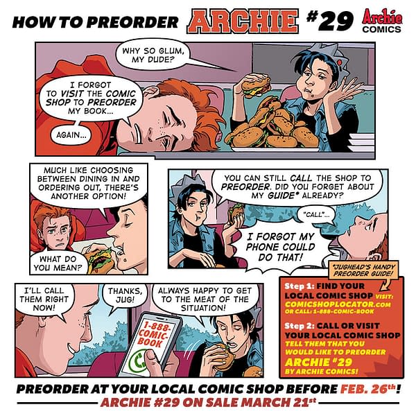 In New Mini-Comic, Jughead Shows Archie How to Pre-Order Archie #29 Before FOC