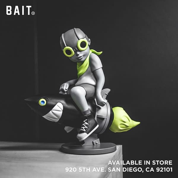 Bait SDCC Exclusive Hebru Brantley Fly Boy Figure Gray Volt Edition