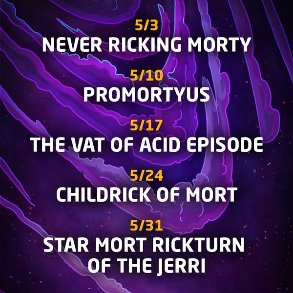 Here's a look at the episode titles for Rick and Morty season 4.5, courtesy of Adult Swim.