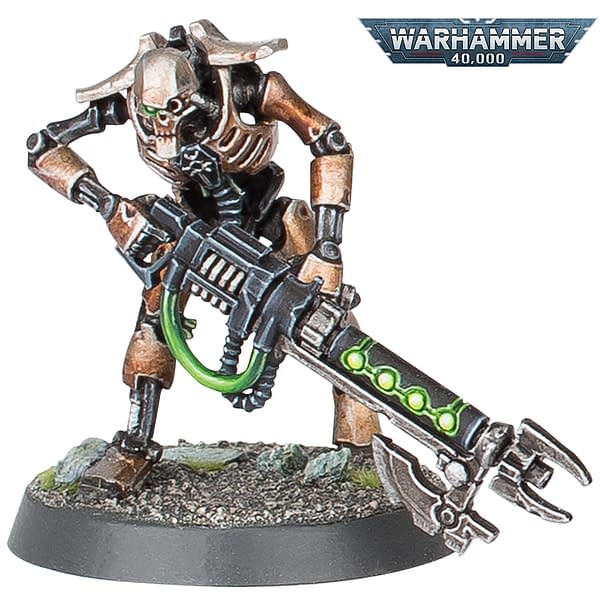 A new look at a Necron Warrior from Warhammer 40,000's ninth edition.