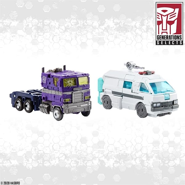 Transformers Shattered Glass Optimus and Ratchet Unveiled from Hasbro