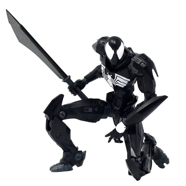 Symbiote Spider-Man Joins the Fight With Another Mondo Marvel Mecha