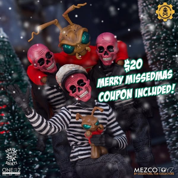 Mezco Toyz Gets Festive with New One:12 Holiday Gomez Figure