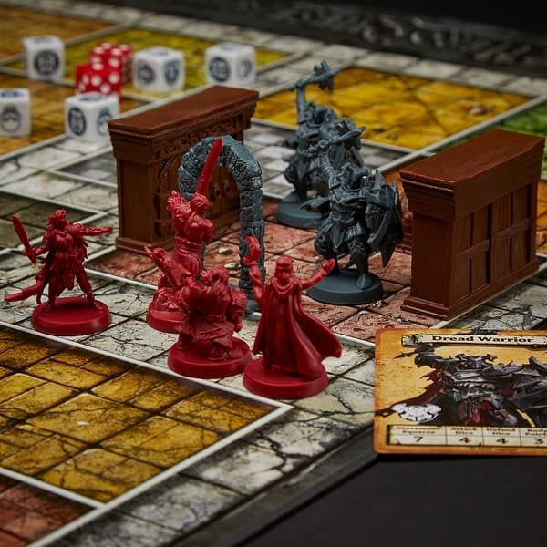 A promotional gameplay shot from Heroquest, a game by Hasbro and Avalon Hill Games.