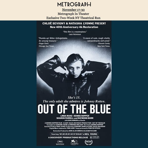 Out of the Blue: Dennis Hopper Cult Classic Gets US Theatrical Release