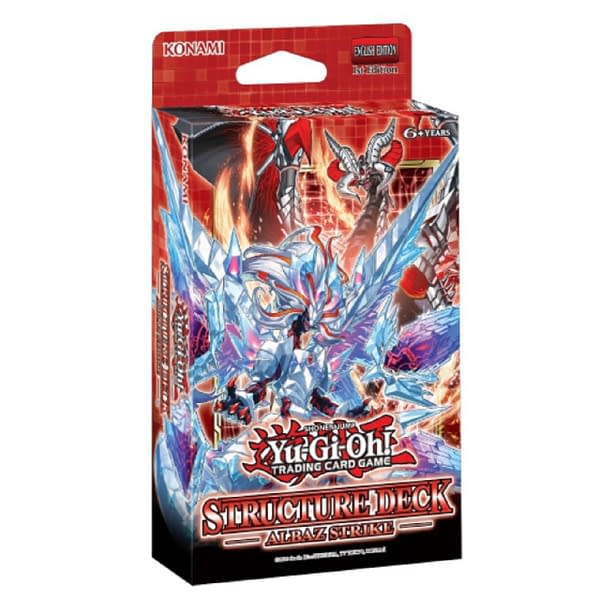 A look at the pack art for Yu-Gi-Oh! TCG's Structure Deck: Albaz Strike, courtesy of Konami.