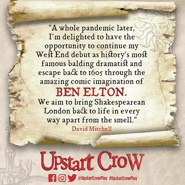 Upstart Crow Returns To West End After Being So Rudely Interrupted