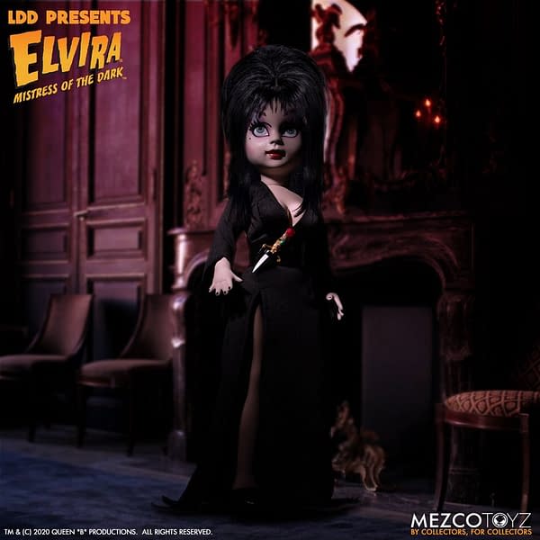 Elvira Mistress of the Dark Living Dead Doll Returns to Mezco Toyz 