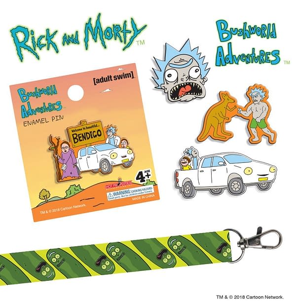 Rick and Morty Bushland Adventures SDCC Pins Hot Properties