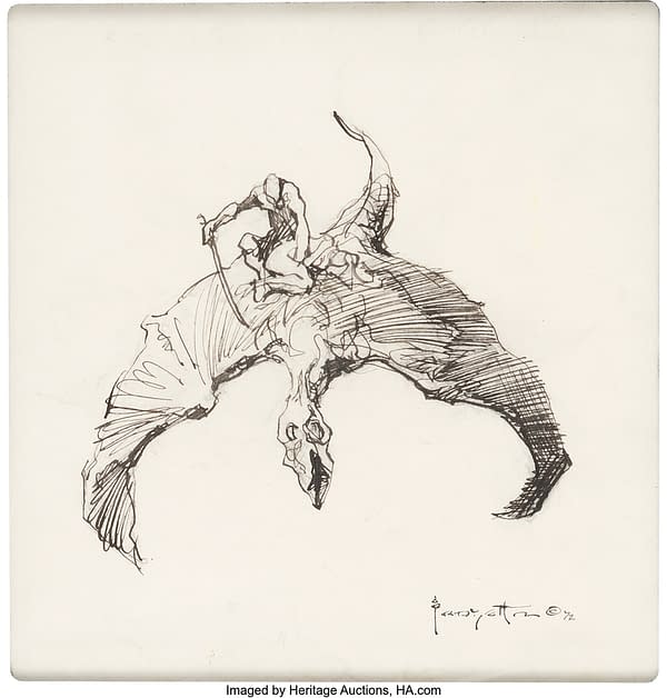 Frank Frazetta's Outlaw World White Apes Painting At Auction And More