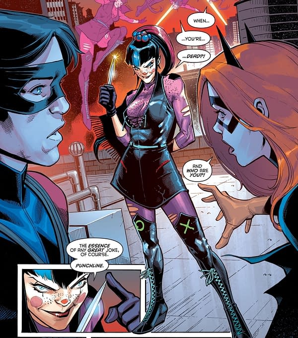 It's Punchline Vs Batgirl in Nightwing #72