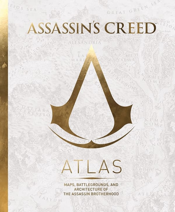 The cover of author Guillaume Delalande's ambitious endeavor (in collaboration with Ubisoft Entertainment) known as Assassin's Creed: Atlas.