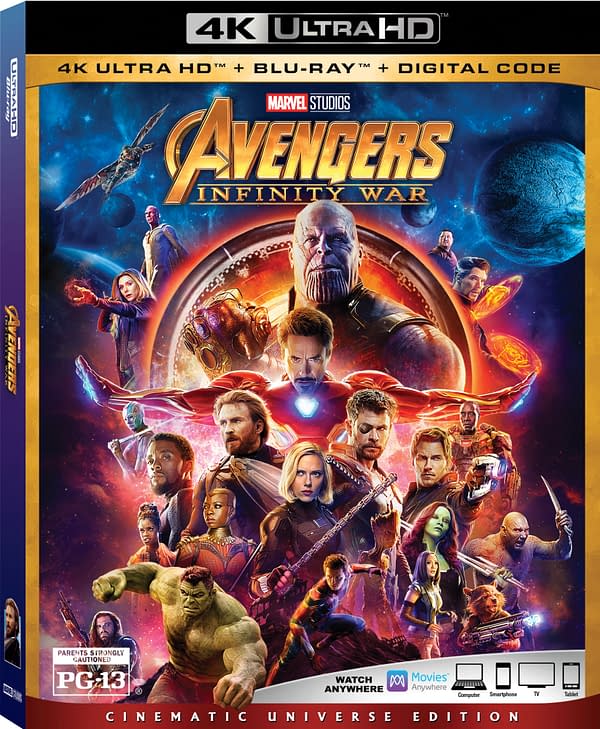 Avengers Infinity War 4K UHD Box Art