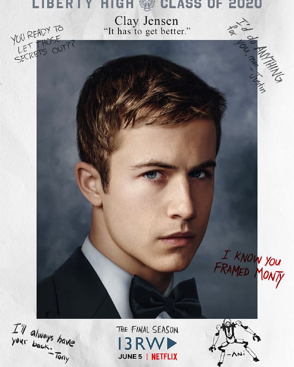 Clay has secrets in 13 Reasons Why, courtesy of Netflix.