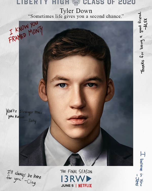Tyler has secrets in 13 Reasons Why, courtesy of Netflix.