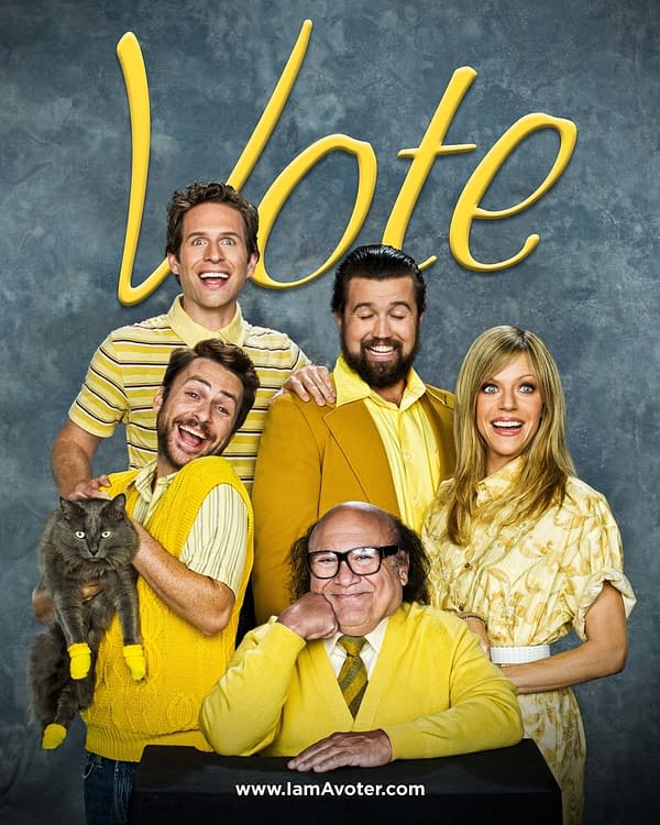 It's Always Sunny in Philadelphia: the Gang wants you to vote. (Image: FXX)