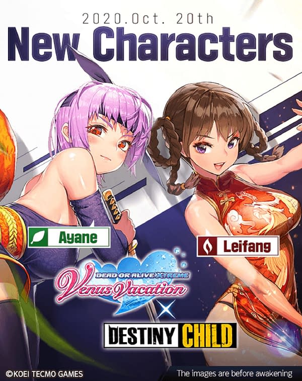 A look at the two new character headed into Destiny Child, courtesy of Koei Tecmo.