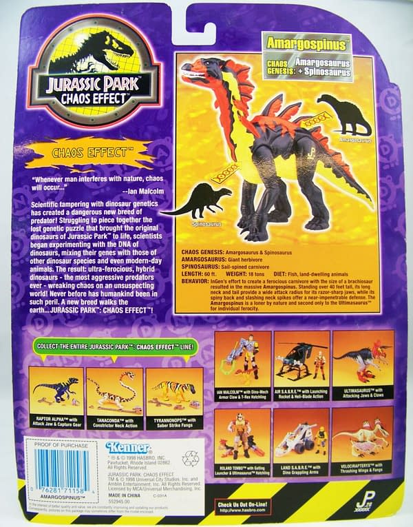 Toy Takeover: Jurassic Park Chaos Effect by Kenner