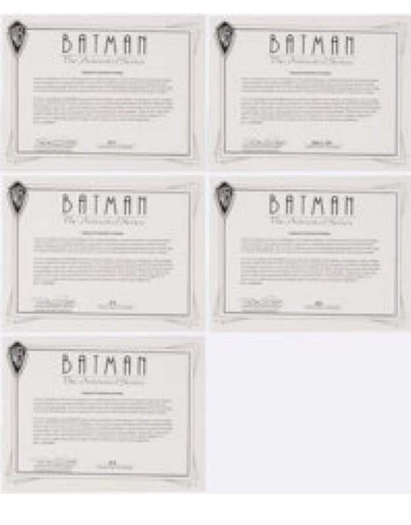 Certificates of authenticity. Credit: Heritage Auctions