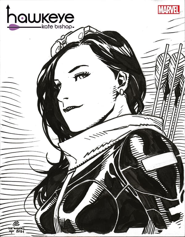 Cover image for HAWKEYE: KATE BISHOP 3 CHEUNG HEADSHOT SKETCH VARIANT
