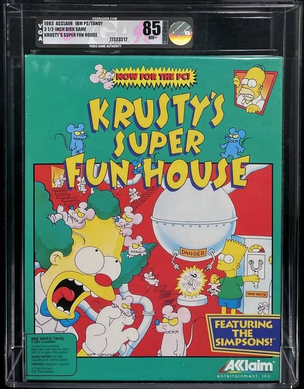 Simpsons Fans, A Graded Copy Of Krusty's Funhouse Is On Aucition