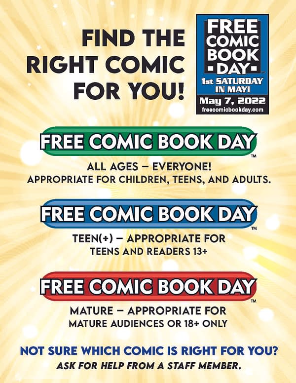 Free Comic Book Day Content Warnings Given to Comic Stores & Libraries