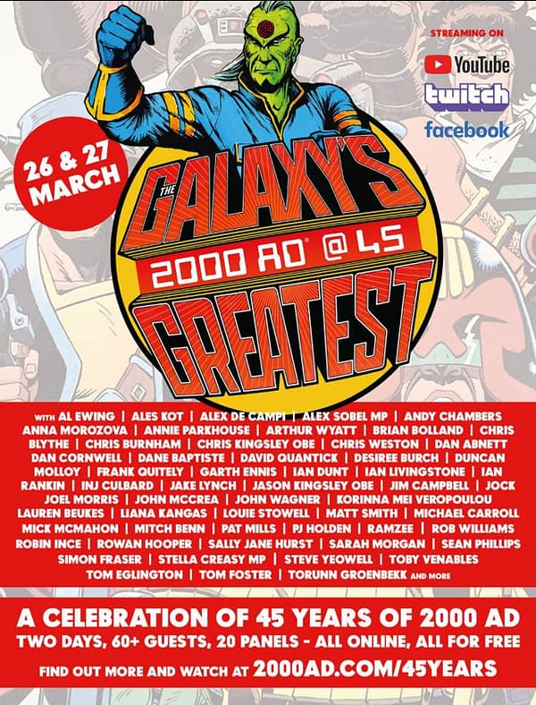 2000 AD 45th Anniversary: Massive Online Comic Con is this weekend