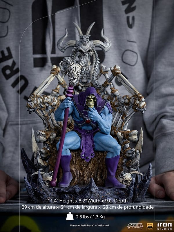 Skeletor Arrives with New Masters of the Universe Iron Studios Statue