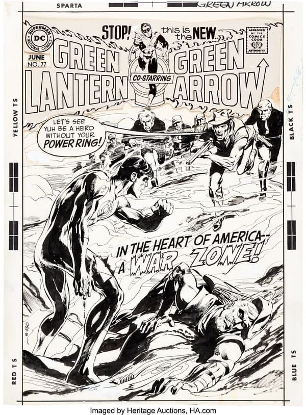 In The Heart Of America, A War Zone - Green Lantern/Green Arrow At Auction