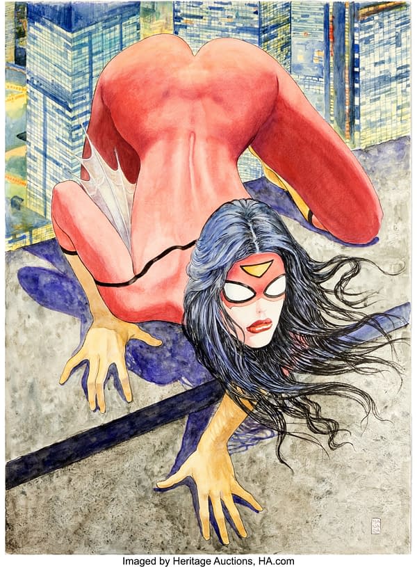 Spider-Woman #1 cover by Milo Manara.