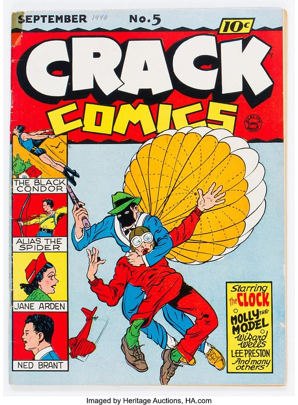 Crack Comics #5 featuring the Black Condor (Quality, 1940)