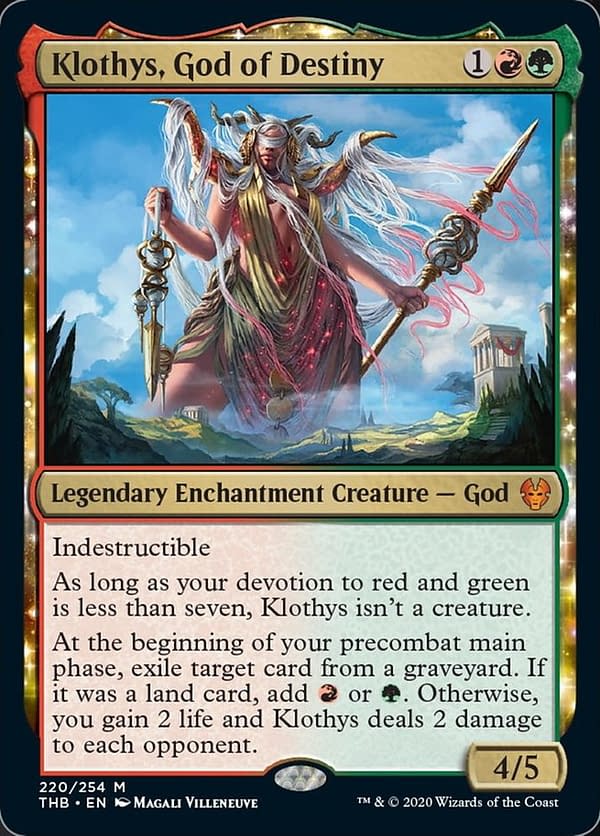 "Klothys, God of Destiny" Card Revealed - "Magic: The Gathering"