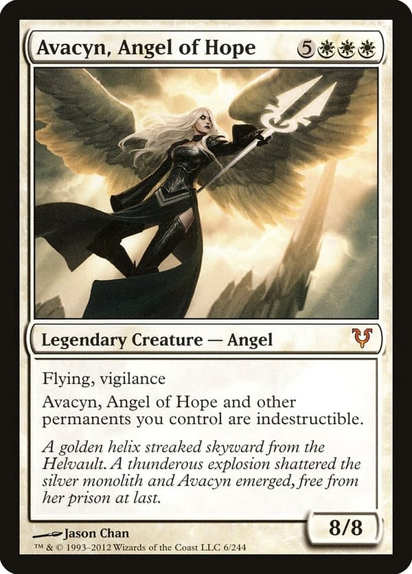 Avacyn, Angel of Hope, a legendary creature card from Avacyn Restored, a set for Magic: The Gathering.