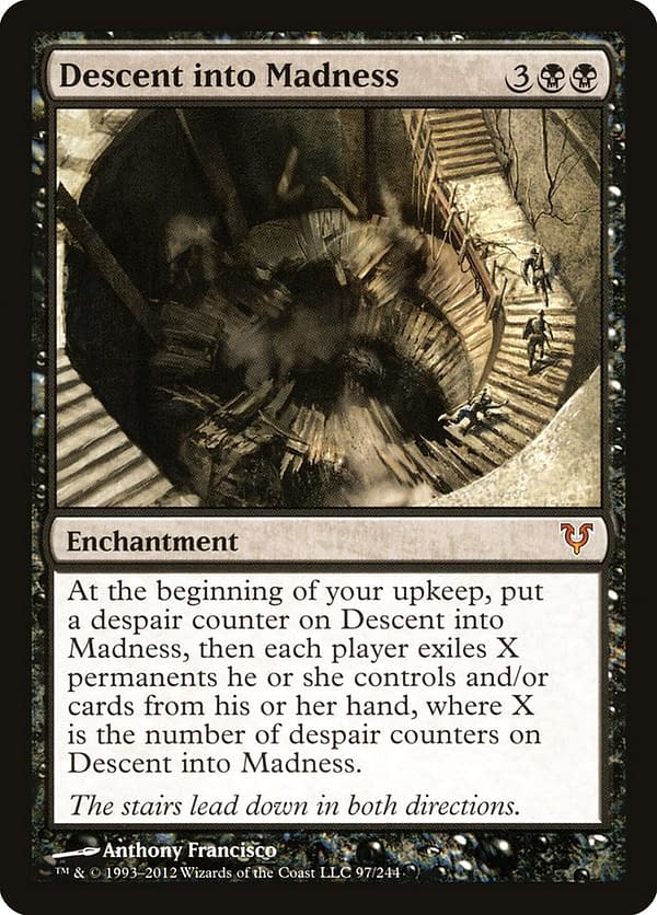 Descent Into Madness, a card from Avacyn Restored, a set for Magic: The Gathering.