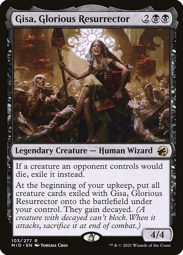 Gisa, Glorious Resurrector, a card from Innistrad: Midnight Hunt, a set for Magic: The Gathering.