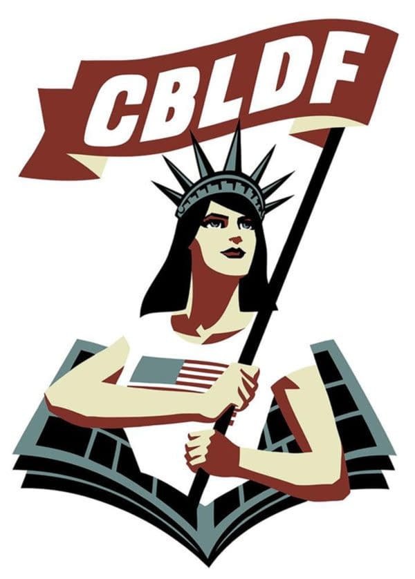 The official logo of the CBLDF.