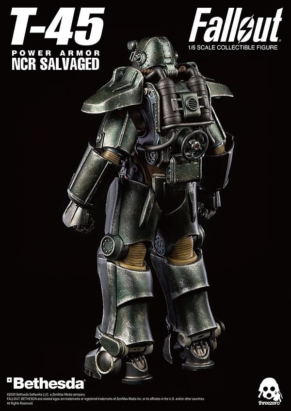 Fallout T 45 Ncr Salvaged Power Armor Gets Full Threezero Reveal