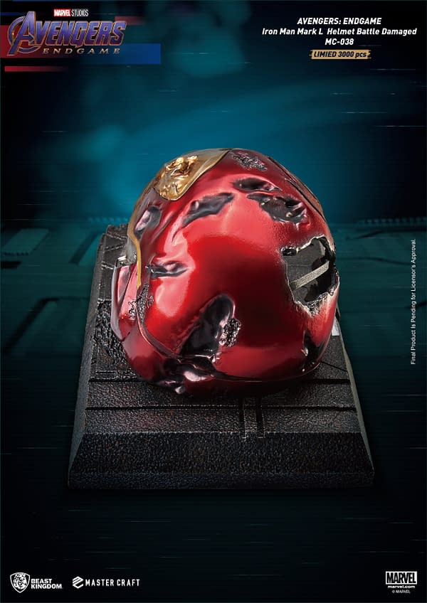 Own Iron Man's Damaged Helmet from Endgame with Beast Kingdom