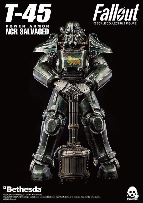 Fallout T 45 Ncr Salvaged Power Armor Gets Full Threezero Reveal