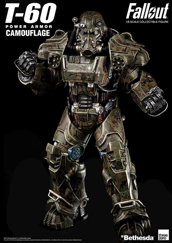 Threezero Unveils Fallout T 60 Camouflage Power Armor Figure 5080