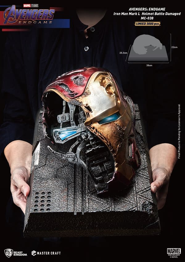 Own Iron Man's Damaged Helmet from Endgame with Beast Kingdom