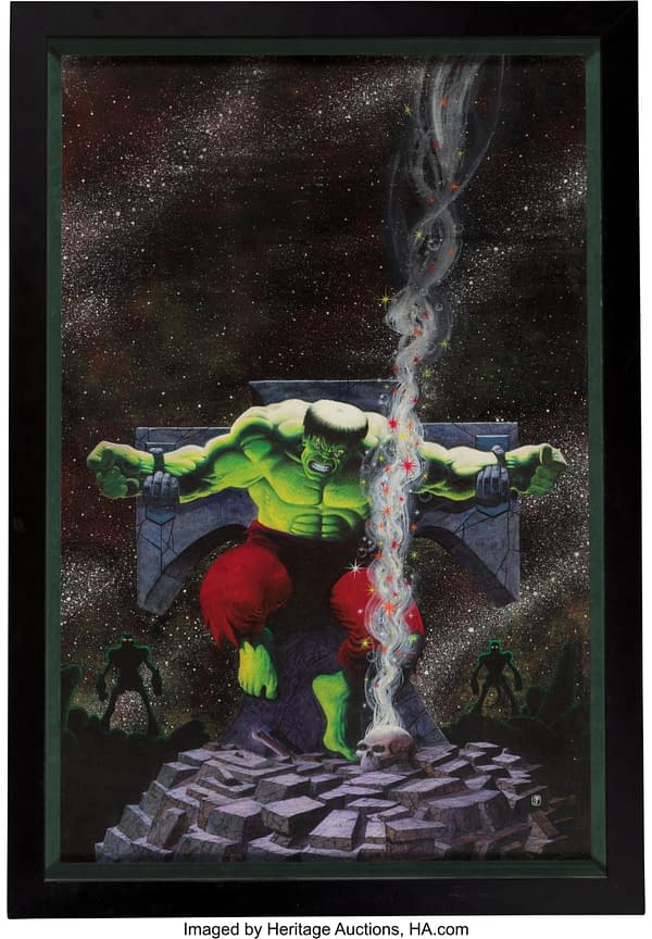 Jim Starlin Rampaging Hulk #4 Original Cover Painting At Auction