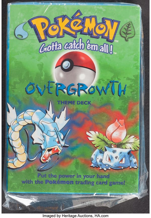 The front face of the sealed Overgrowth theme deck from the Pokémon TCG. Currently available at auction on Heritage Auctions' website.